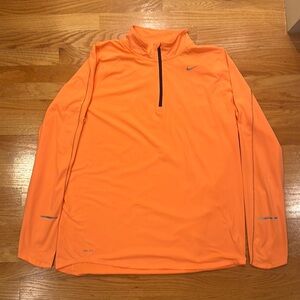 Men’s Orange Nike Running Dri-Fit 1/4 Zip